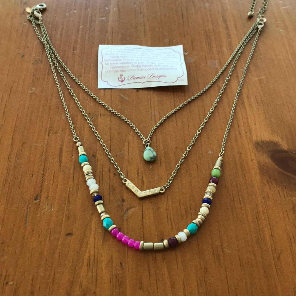 Premier Designs 3 layer necklace